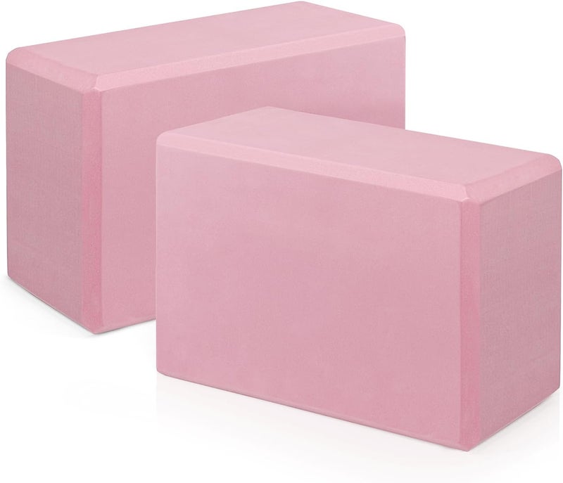 Corsiampoo Yoga Blocks 2 Pack 9x6x3 Inches, Sturdy Foam Yoga Block, Premium EVA, Non Slip High Density for Pilates Meditation, Stretching and Toning - Image 1